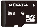   ADATA Memóriakártya MicroSDHC 8GB CL4 AUSDH8GCL4-RA1 SD Card (NEW)