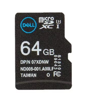 Dell 64GB vFlash MicroSDXC Class10 U3 SD Card 7XDNW HN59Y