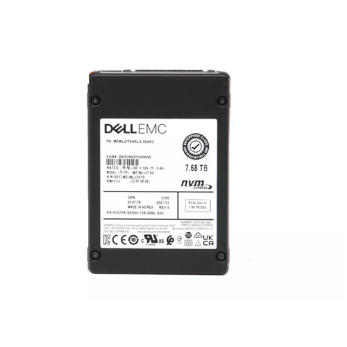 Dell EMC 7,68TB 2,5" Enterprise U.2 NVMe Gen4 Samsung PM1733 MZWLJ7T6HALA‑00AD3 Server Solid State Drive Dell 0Y27TR (New)