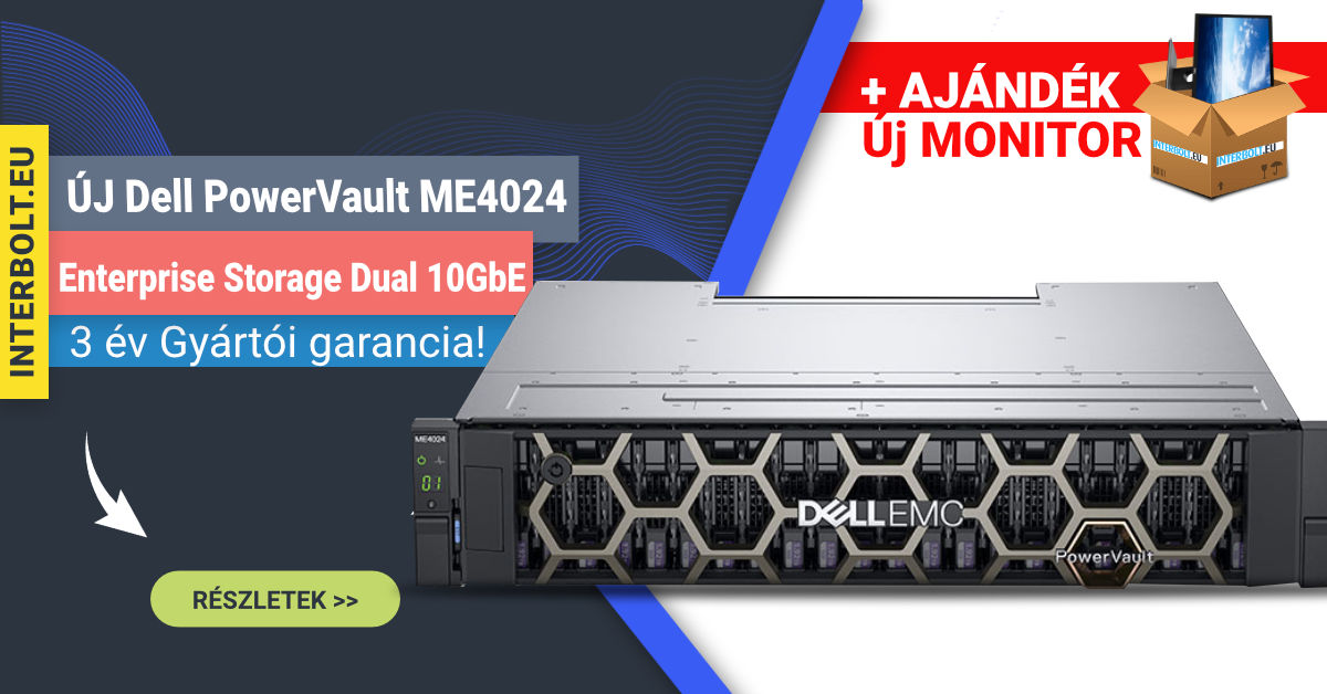 Új Dell ME4024 Storage 3év gyártó garanciával és ajándék Monitorral